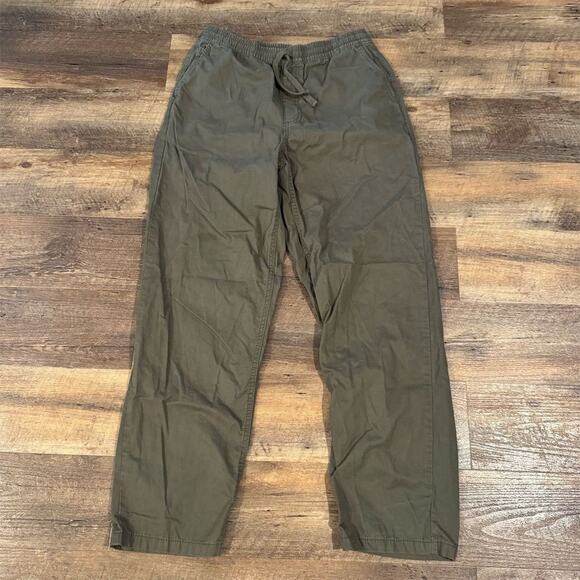 Vans Range Elastic Baggy Tapered Fit Pants Olive Brown Pockets Skater Sm - Picture 1 of 11